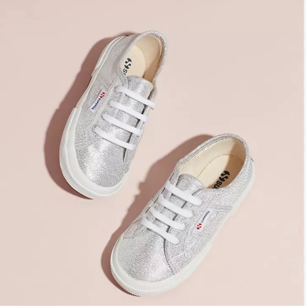 Superga Silver Glitter‎ Low-Top Sneakers